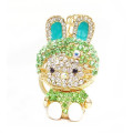 2015 hot sale souvenir items custom rhinestone rabbit keychain made in china